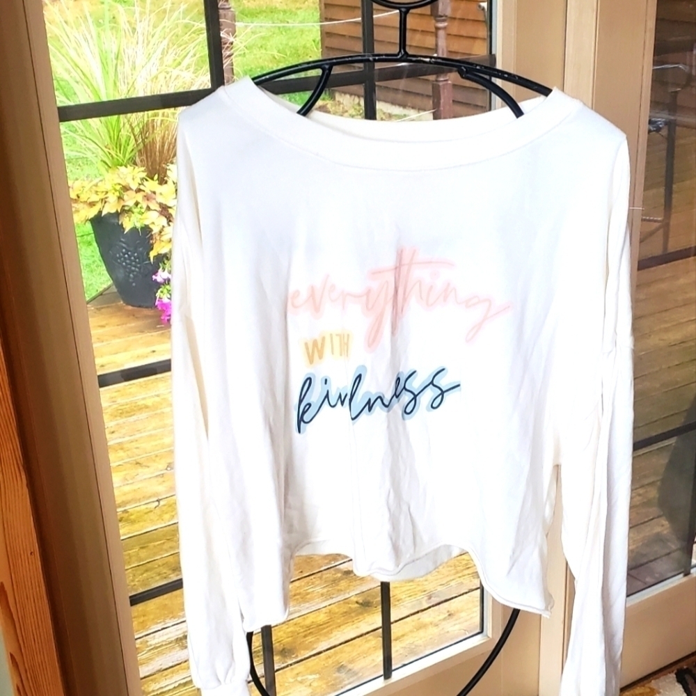 Grayson Threads Long Sleeve Pullover Crewneck Crop Sz. L‎ Sweatshirt